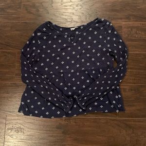 Aéropostale Long Sleeve Shirt Tie On Collar🦋🧿☁️